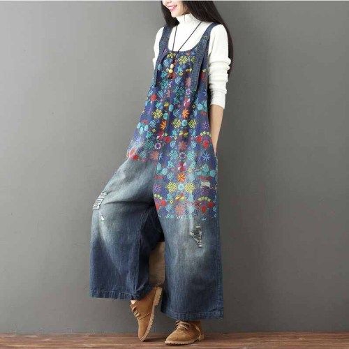 China Women Long Casual Loose Bib Pants Supplier