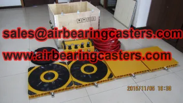 Modular air casters applications and pictures