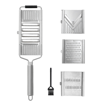 Multifunctional 304 Stainless Steel Kitchen Tools: Detachable Peeler and Hand Grater with 4 Plates