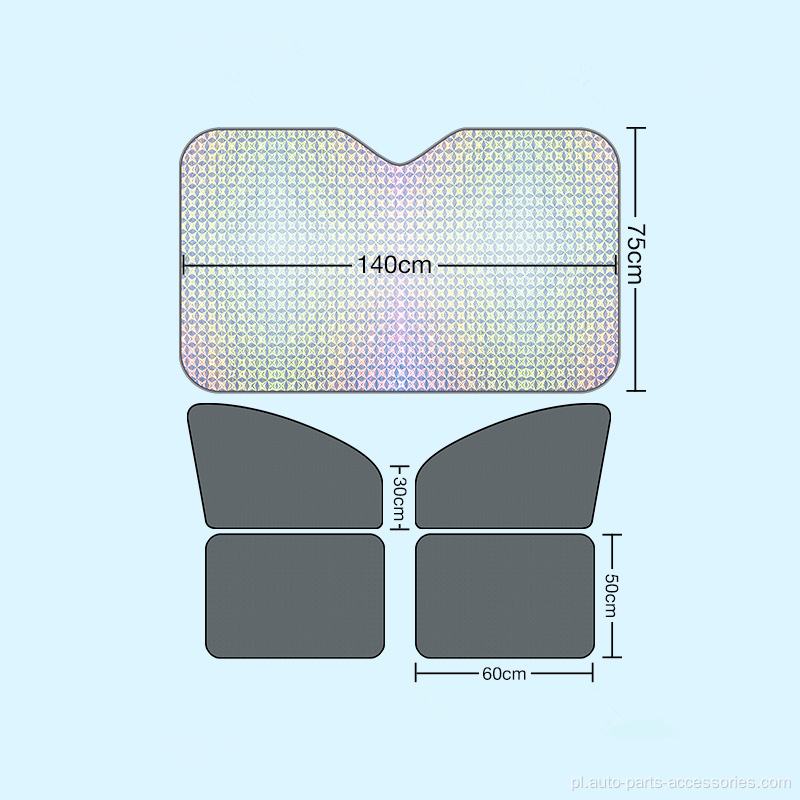 odblaskowa 4 sztuki przenośna statyczna sokada przeciwsłoneczna do samochodu