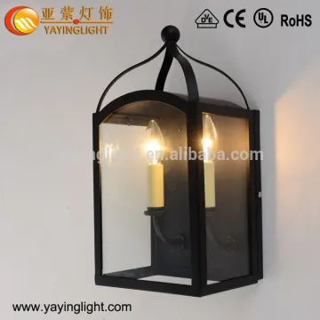 Industrial candle outdoor wall lamp,vintage glass outdoor wall lighting