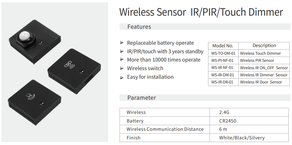 Wireless Ir Pir Touch Sensors