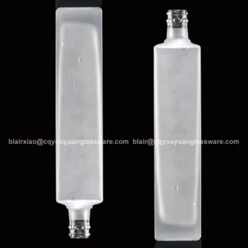 White Frost Olive Oil Glass Bottle Square Glass Bottle 300ML