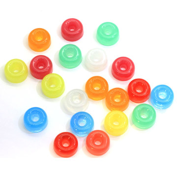 Os anéis de doces mais vendidos 100 unidades / lote 20 MM de tamanho Jelly Cor Doce Anel Donut Cabochão Resina plana Cabochão DIY Scarpbookin