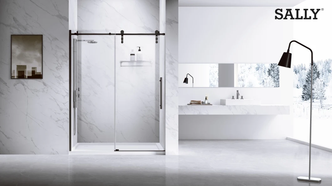 Sally Aclove Bathroom Showeroom 60 X 76 Inch Contemporary Doors Frameless Semi Framed Single Sliding Shower Door