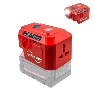 UIN08-MIL 180W Pure Sine Wave Power Inverter for Milwaukee 18V Lithium Battery with USB C Charger