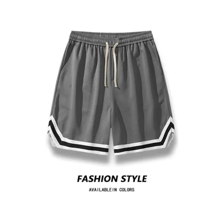 Ice Silk Mesh Men's Summer Basketball Leisure Pants - Big Size Trendy Breathable Gym Shorts