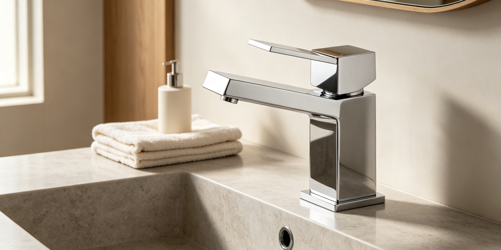 modern square bathroom faucet
