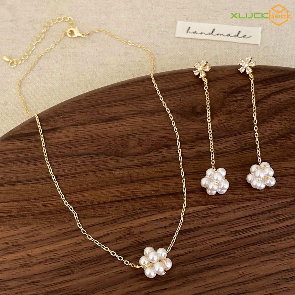 Pearl Flower 18k Vintage Simple Necklace for Women