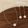 Pearl Flower 18k Vintage Simple Necklace for Women