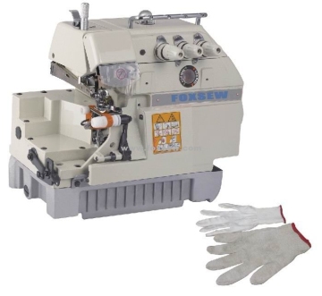 Machine à coudre surjeteuse pour gant de travail