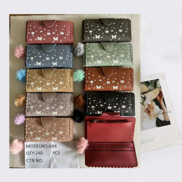 CHB017 Leather Pocket Large Capacity Money Smart Wallet for Women