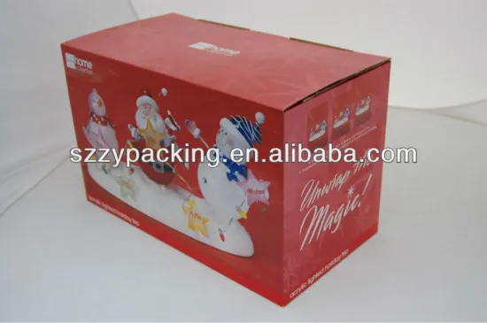 color printed corrugated carton box for Christmas
