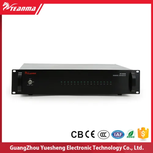 Public Address System Amplifier Professional Sequence Controller At1006, High Quality Public