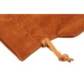 Round brown velvet bags for jewelry supplier