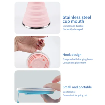 Portable Folding Silicone Reusable Collapsible Sports Water Bottle