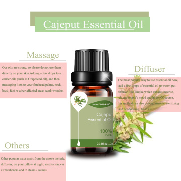 100% natural 0,34 fl oz cajeput essencial difusor