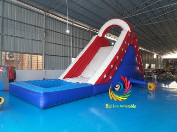 high quality durable pvc Inflatable Slide with pool
