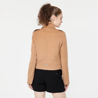 Autumn and Winter Long Sleeve Women Woolen Blazer