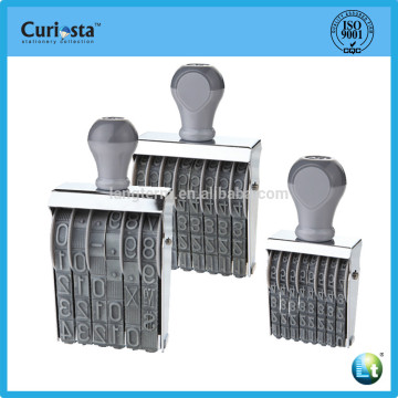 Rubber number stamper