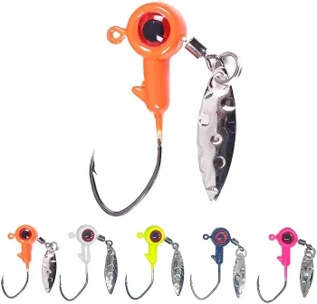 Freshwater & Saltwater Jig Heads Crappie Jigs with Willow Blade Lead Head Fish Hooks for Fishing Lures" 

However, if you need a more concise and SEO-friendly title, consider:

"Crappie Jigs with Willow Blade Lead Heads - Freshwater & Saltwater Fishing Lu