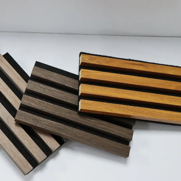 Soundproof MDF Wall Panels with Veneer Wooden Slat for Acoustic Improvement