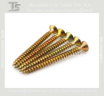 In Stock Sales Chipboard Screws Yellow zinc Plated