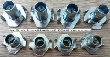 Half Thread Riveted (NHF) Steel Furniture Tee Nuts