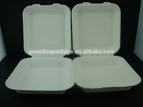 a biodegradable disposable container with lid
