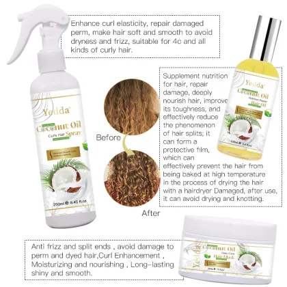 Organic Coconut Leave-In Spray for Curly or 4C Hair