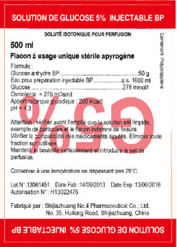 Bottle for Glucose Injection