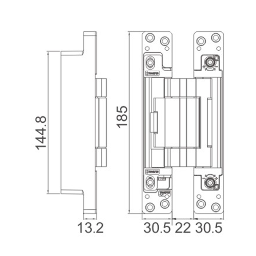 Двухмерный регулируемый гидравлический буфер скрытый шарнир
