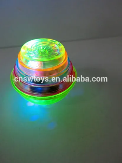 rainbow color Inertia spinning top with led lighting produse china