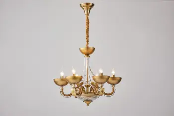 modern style no crystal classic vintage round bowl shape gold antique chandelier china factory