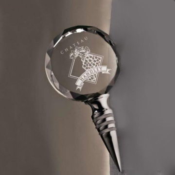 Clear K9 Crystal Round Bottle Stopper for Parties and Decorations