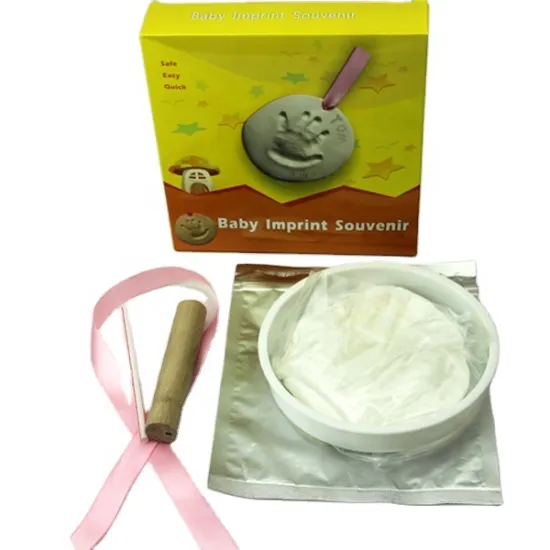 Large Size Air-Dry Baby Hand and Footprint Clay Kit: Create Lasting Memories