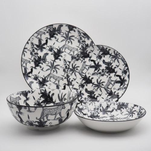 Vendita calda Nuovo set di stoviglie in porcellana in ceramica in stile europeo