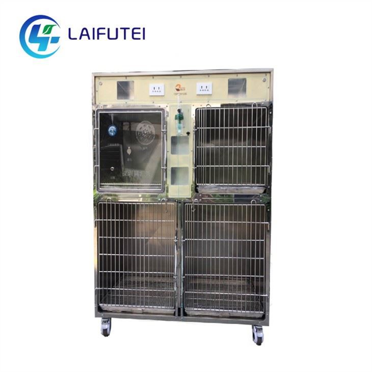 Stainless Steel Pet Hospital Cage with Rounded Corners