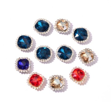 Hot Sale: Exquisite Sunflower Design Crystal Rhinestones - Double Wall Glass Sew-On Decorations