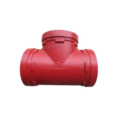Red Color Coated Galvanized Pipe Fittings: High-Quality Trench Tees with Clamp Connections