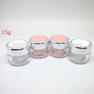 15g clear plastic cosmetic container,PS cream jar