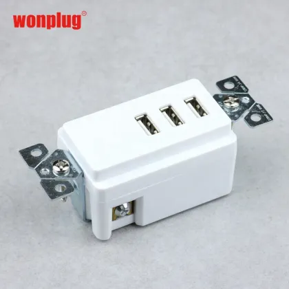 Wonplug OEM ODM Custom Cooper Wiring Devices 20 Amp White Decorator GFCI Outlet with USB