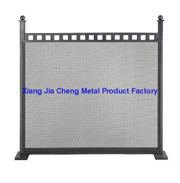 Fireplace Mesh Guard With Handle,Black