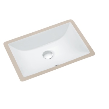 High Quality Ceramic Rectangular White Washbasin for Modern Minimalist Bathroom