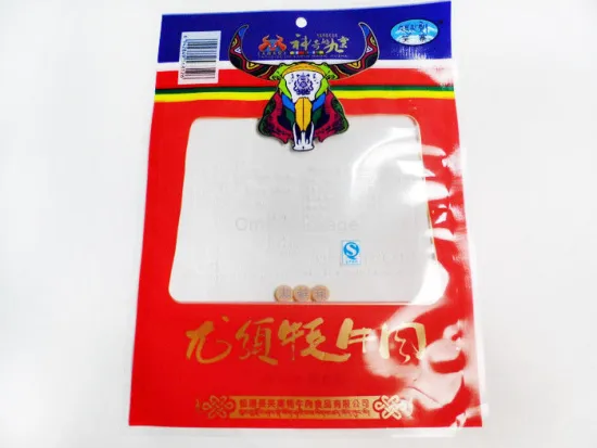 Ny / Pe Colorful Flat Snack Packaging Bags With Transparent Window