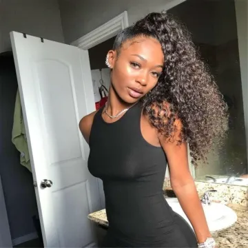 Wholesale Indian brazilian Virgin Human Hair Water Wave curly Bundles With Lace Closure 10a grade hair vendor hair peruvian