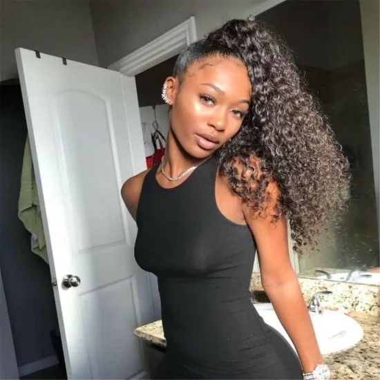 Wholesale Indian brazilian Virgin Human Hair Water Wave curly Bundles With Lace Closure 10a grade hair vendor hair peruvian