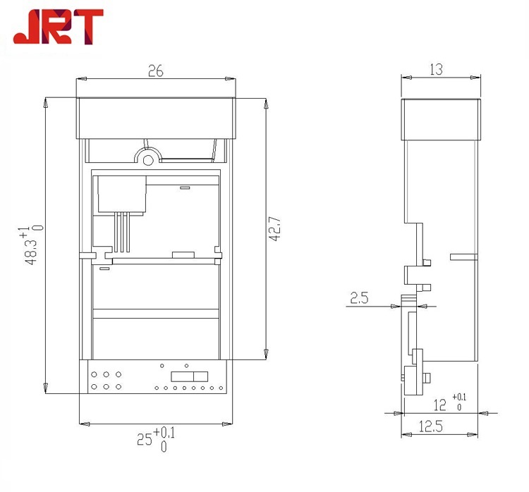 60m Laser Distance Measure Sensor Diagram