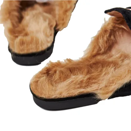 warm winter Cotton fur slippers for women