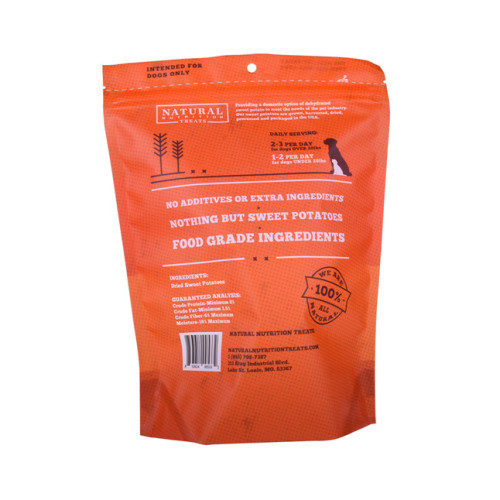Recyclable plastic dog food bag with K- seal bottom